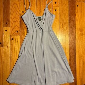 Wild Fable Ribbed Light Gray Top